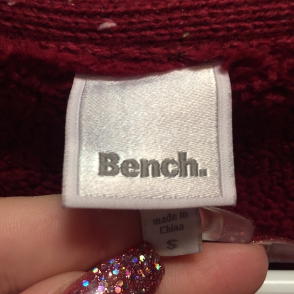 Bench Magenta Knit Zip Up Fur Lined Jacket - Picture 3 of 5